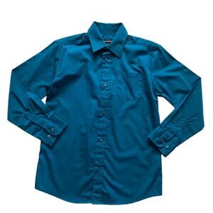 George Boys Solid Color Long Sleeve Button Down Dress Shirt (10-12)